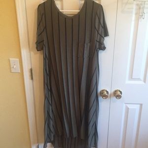 Olive Green & Navy LuLaRoe Carly